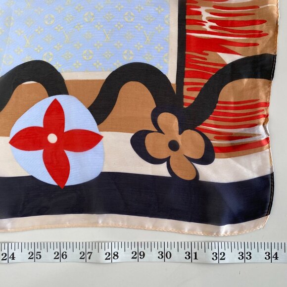 Louis Vuitton Monogram Graffiti Wrap Silk 34"x70" Large Scarf - Picture 7 of 9